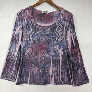 Y2K Unity Shirt LG Boho Fairycore Pink Grunge Granny Vintage Biker Artsy Create